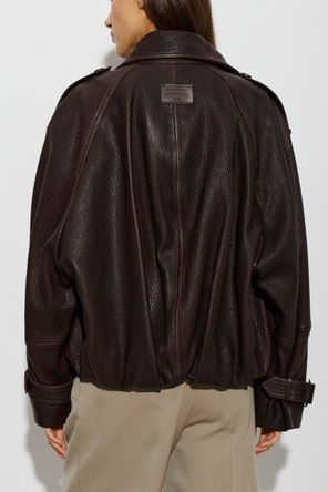 Acne Studios Leather jacket with ‘vintage’ effect