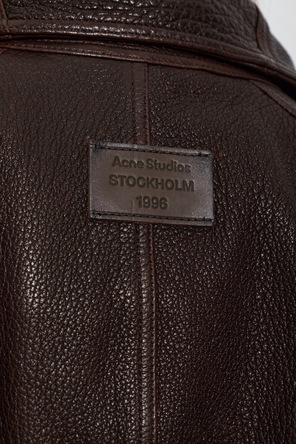 Acne Studios Leather jacket with ‘vintage’ effect