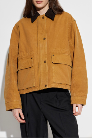 Acne Studios Chaqueta con cuello de cuero