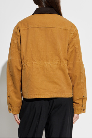 Acne Studios Chaqueta con cuello de cuero