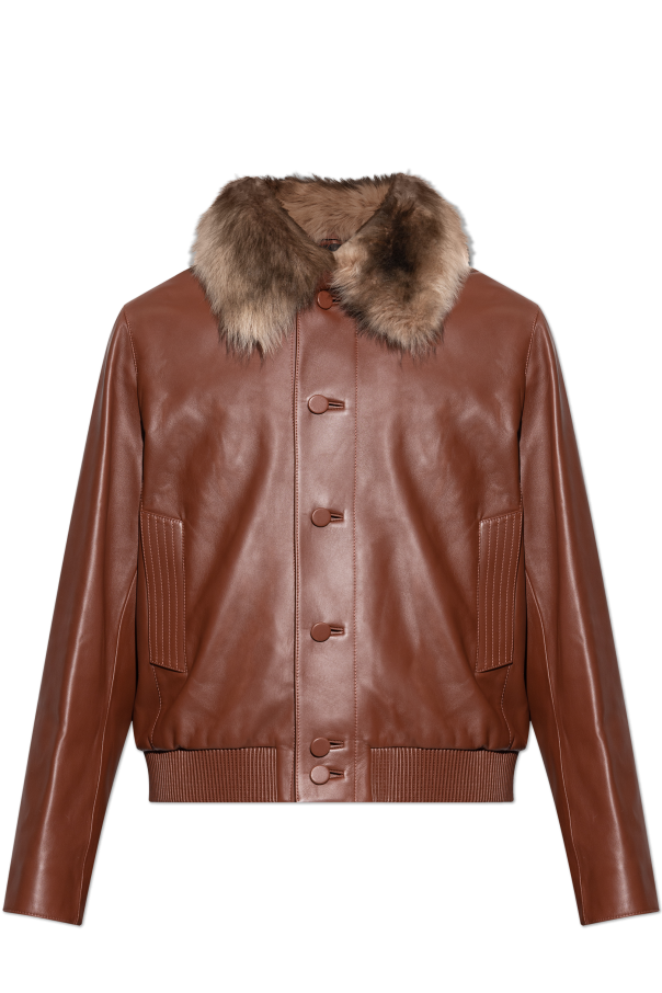 Leather jacket od Fendi