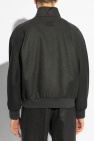 Fendi GREY Cashmere jacket with stand-up collar