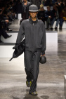 Fendi GREY Cashmere jacket with stand-up collar