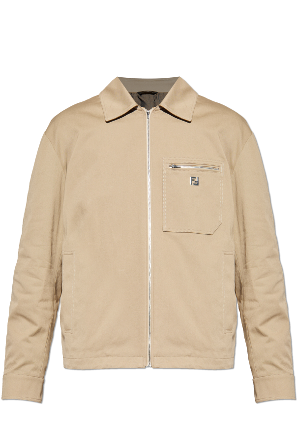 Cotton jacket with logo od Fendi