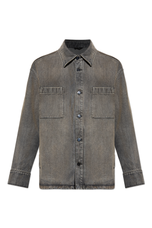 Denim jacket with 'vintage' effect