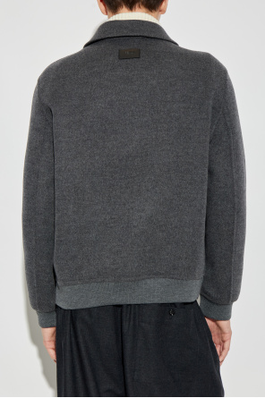 Fendi Wolljacke mit erhabenem Logo