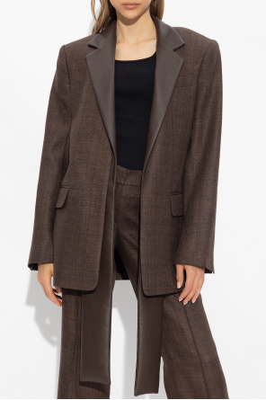 The Mannei ‘Newport’ blazer with leather collar