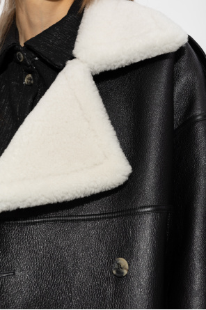 The Mannei ‘Jordan kaws Short’ shearling jacket