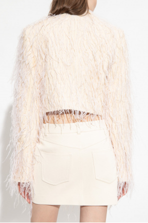 The Mannei ‘Monica’ cropped blazer with feathers
