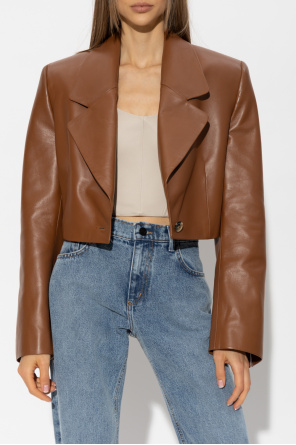The Mannei ‘Monica’ cropped leather blazer