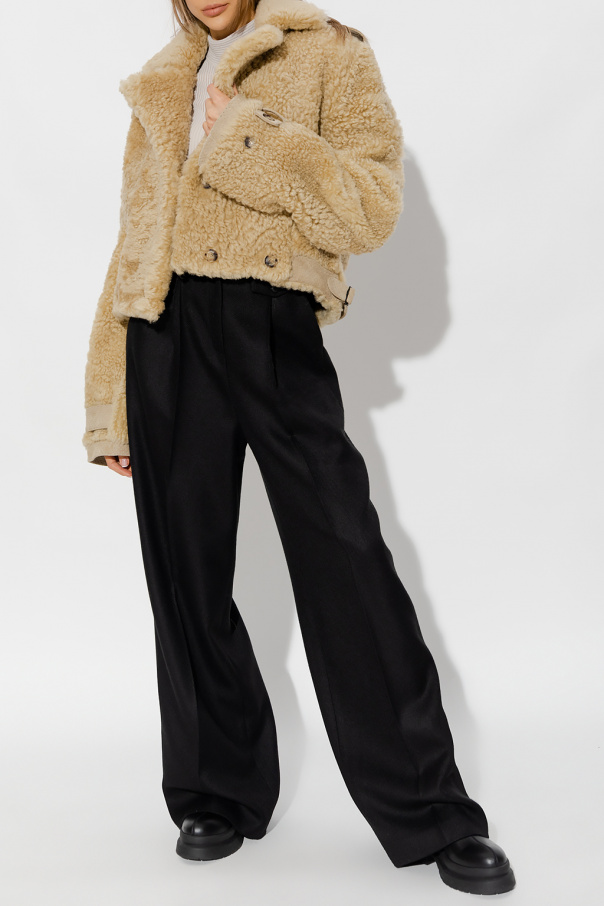 The Mannei ‘Petra’ cropped shearling jacket