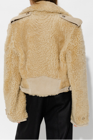 The Mannei ‘Petra’ cropped shearling Ombre jacket