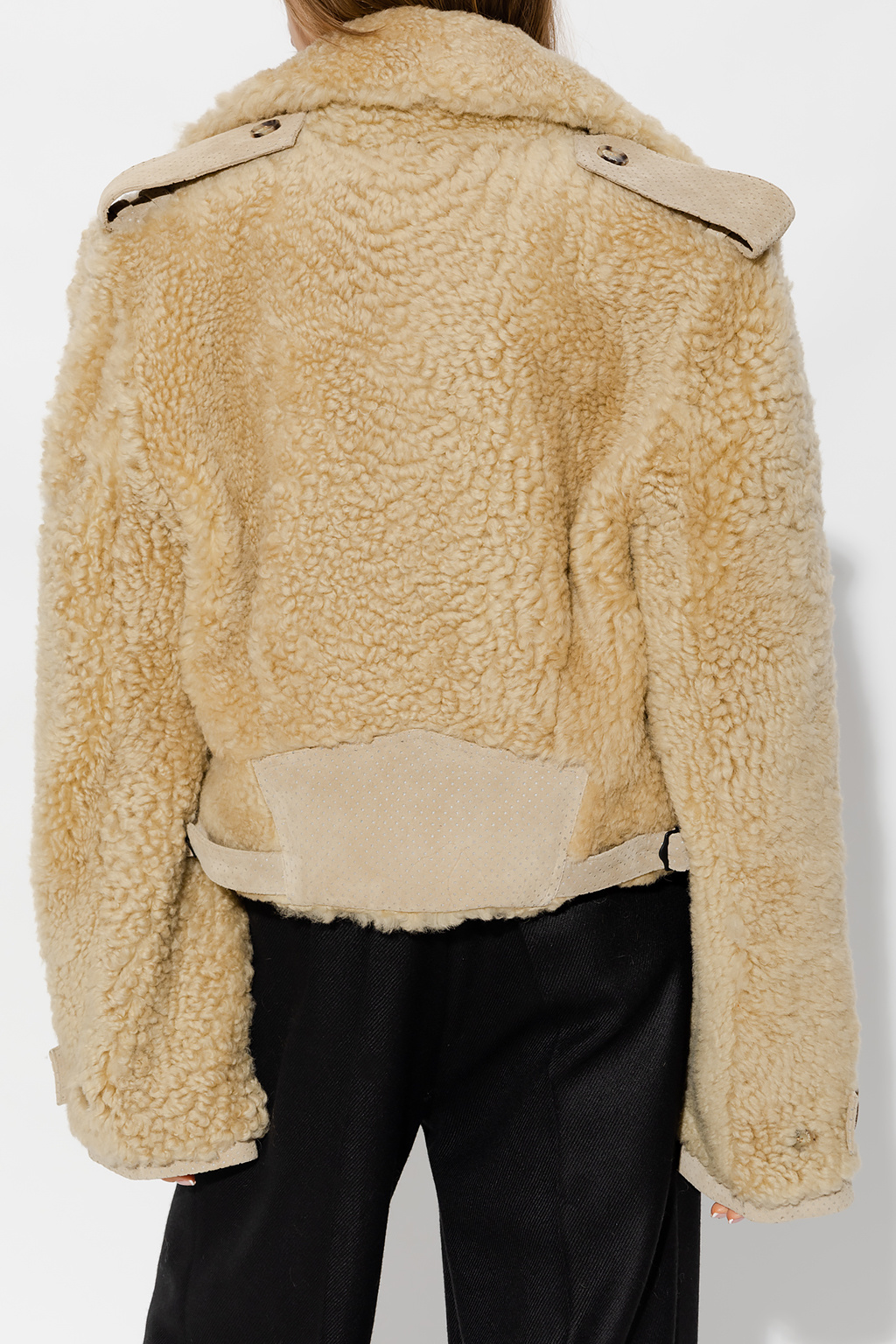 The Mannei ‘Petra’ cropped shearling jacket