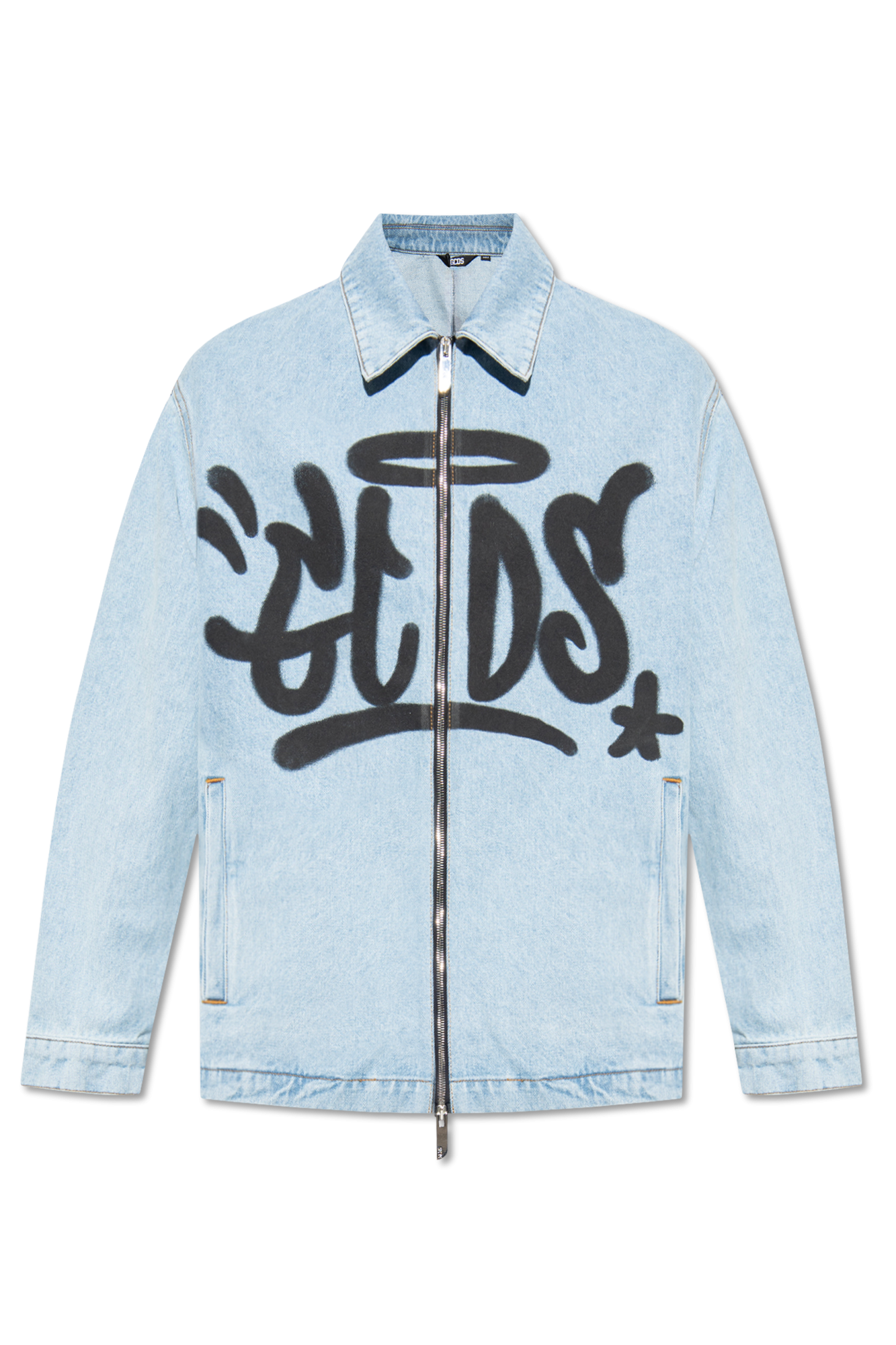 GCDS Denim jacket with logo