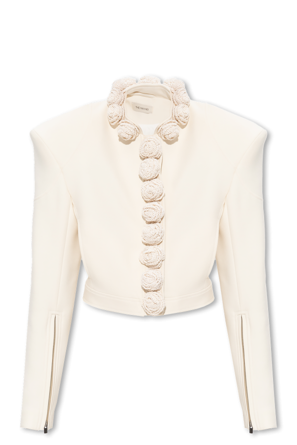 ‘baku’ jacket with rose details od The Mannei
