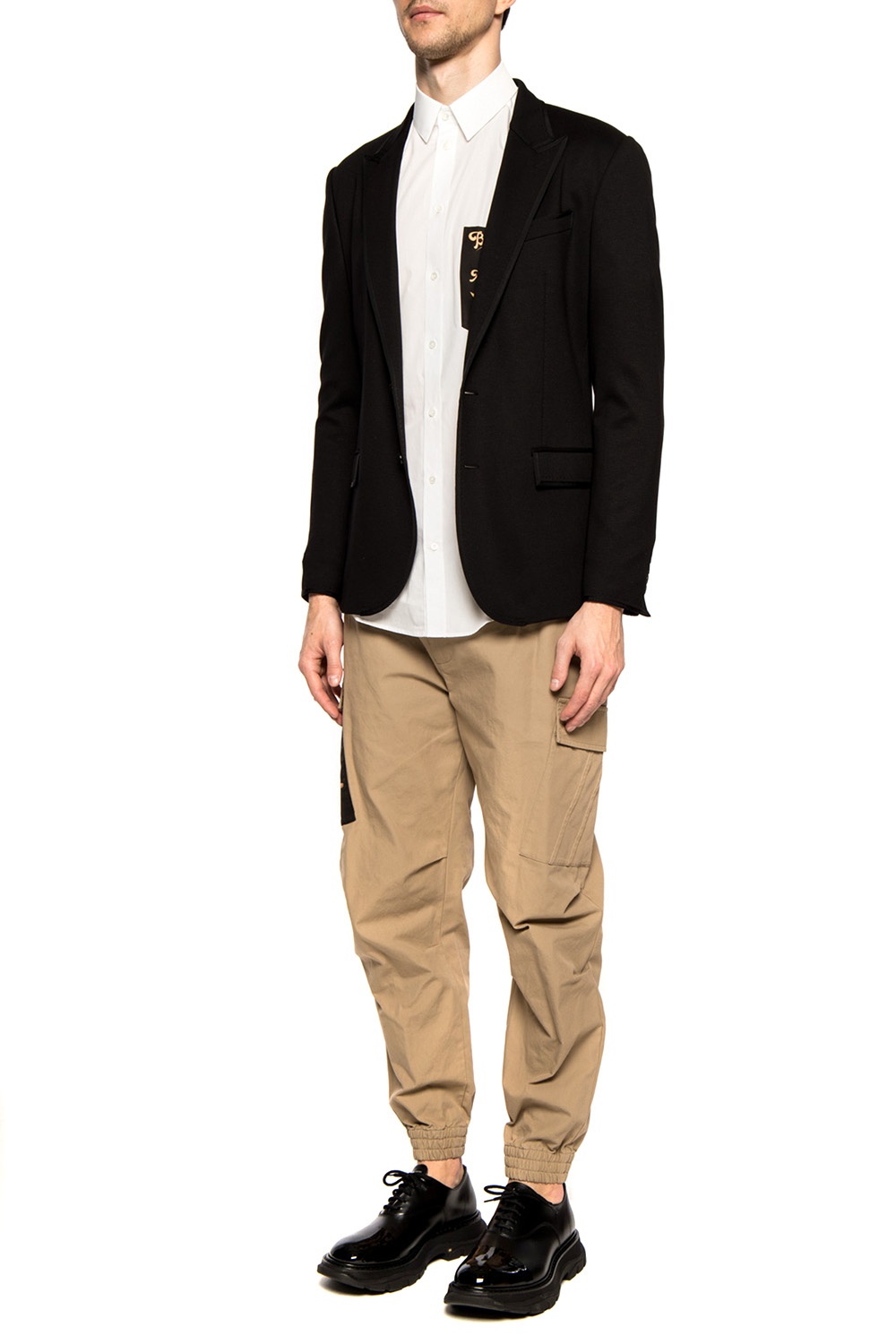 Dolce & Gabbana Gold-Dipped lapel blazer