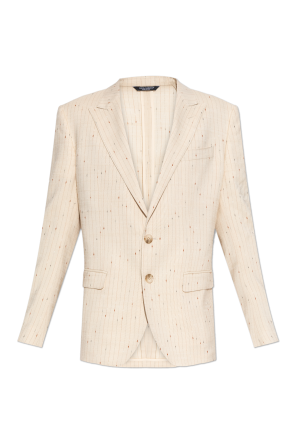 Pinstripe-pattern blazer