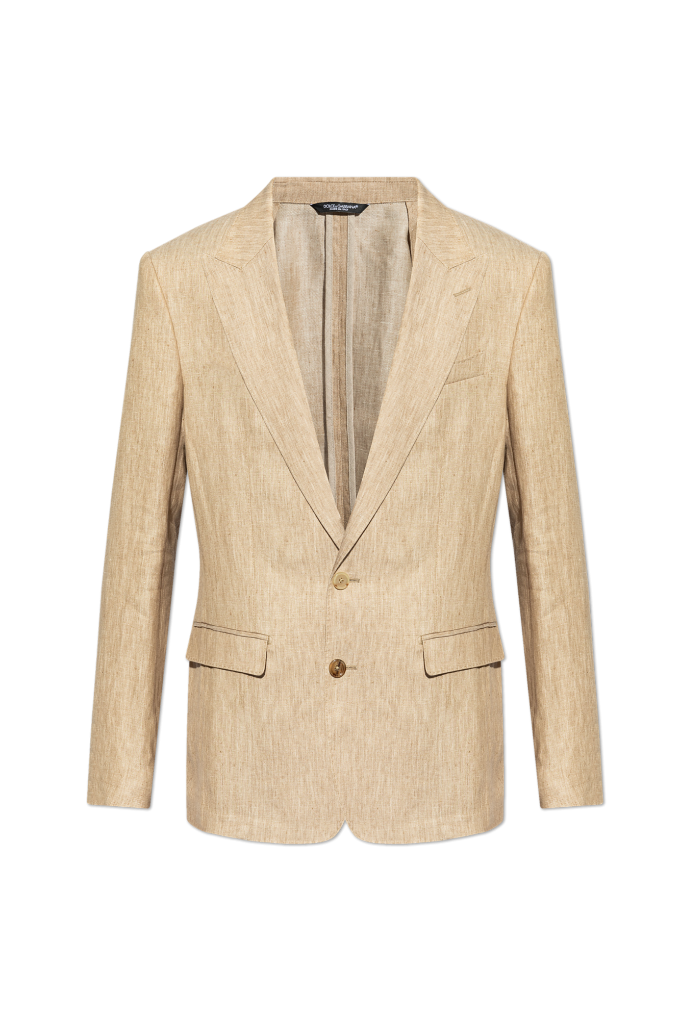 DOLCE & GABBANA stretch wool Sicilia-fit suit Linen Blazer