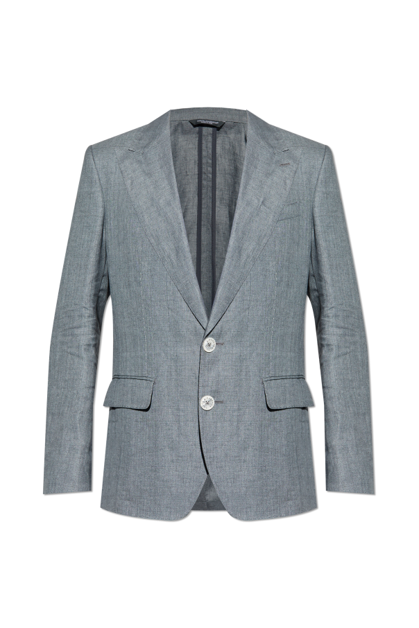 Linen blazer with closed lapels od Dolce & Gabbana