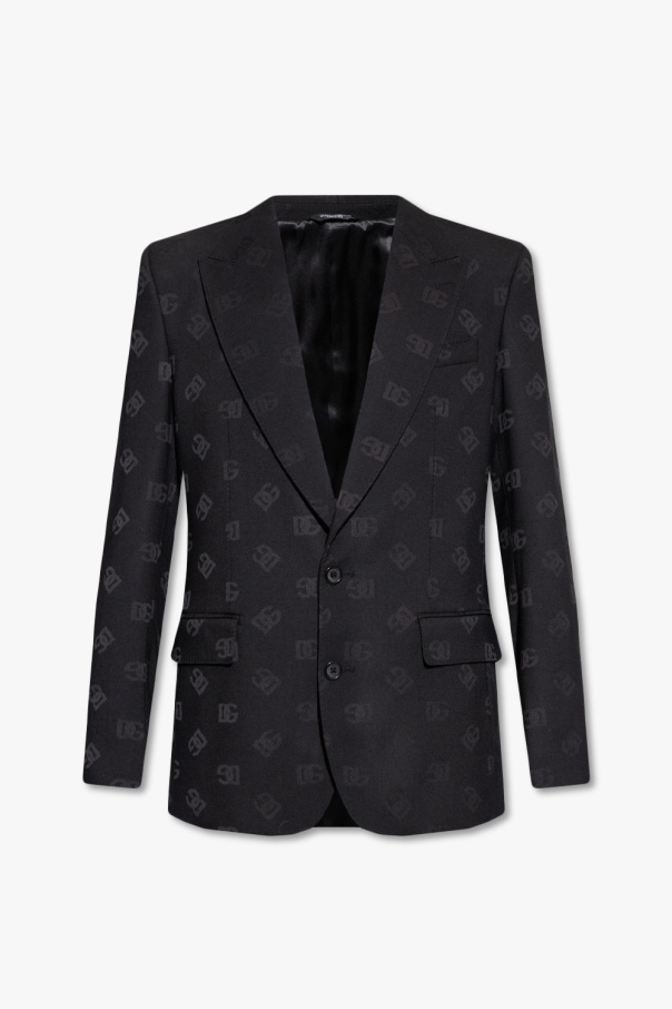 dolce fur & Gabbana dolce fur & gabbana blue geometric suit