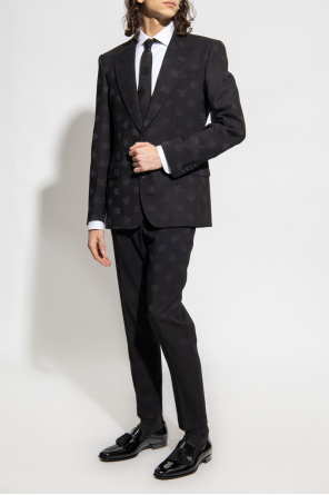 Blazer with monogram od dolce & gabbana black sequin blazer