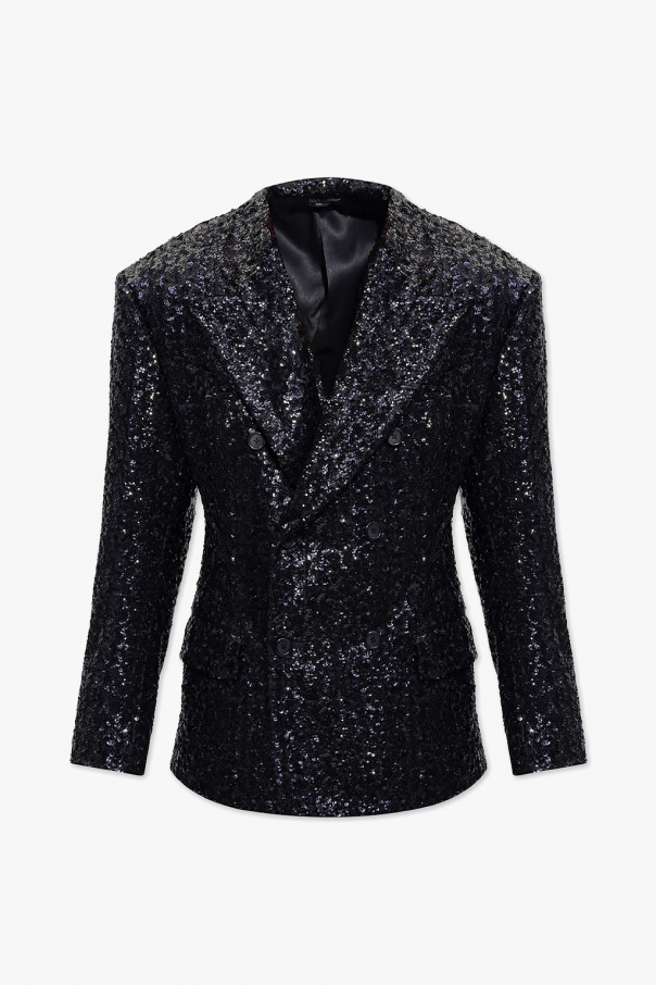 Dolce & Gabbana Miami mixed-material sneakers Sequinned blazer