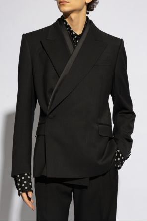 Dolce & Gabbana Wool blazer with satin trim