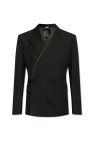 Dolce & Gabbana BLACK Wool blazer with satin trim