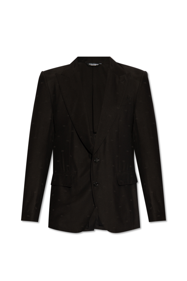 Silk blazer od Blazer with standing collar