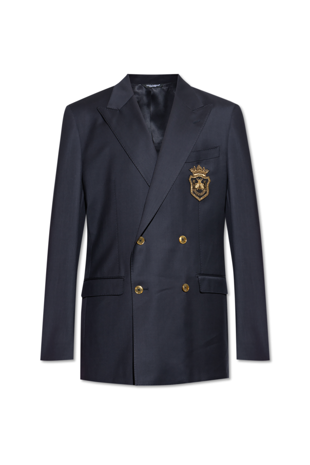 Wool blazer with appliqué od Dolce & Gabbana