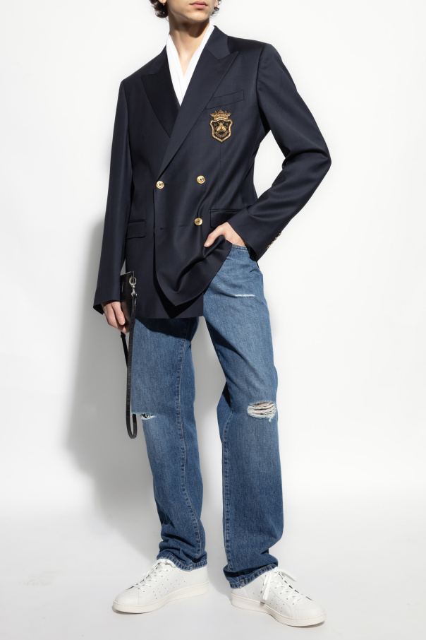 Dolce & Gabbana Blazer de lana con apliques