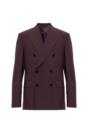 Wool blazer with a single vent