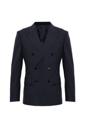 Wool blazer with single vent