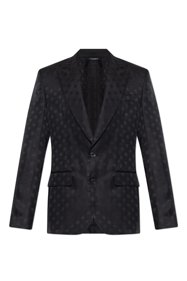 Silk blazer with monogram od Dolce & Gabbana