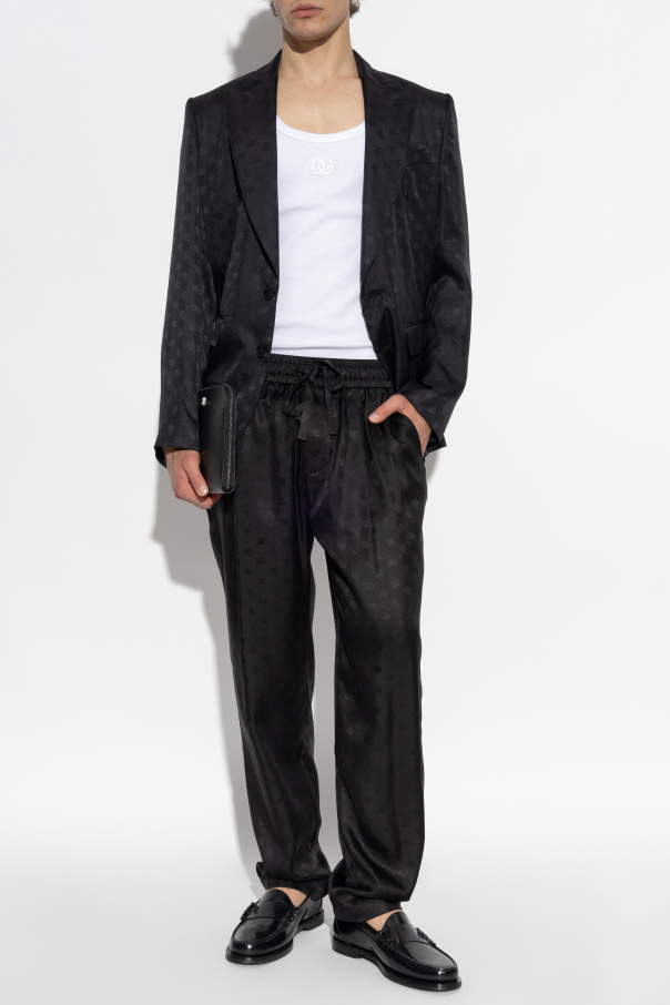 Dolce & Gabbana Seidenblazer mit Monogramm