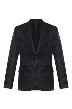 Silk blazer with monogram