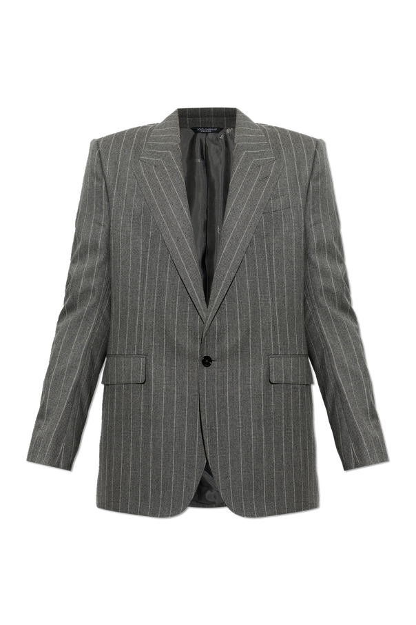 Dolce & Gabbana Wool Blazer with Single Vent
