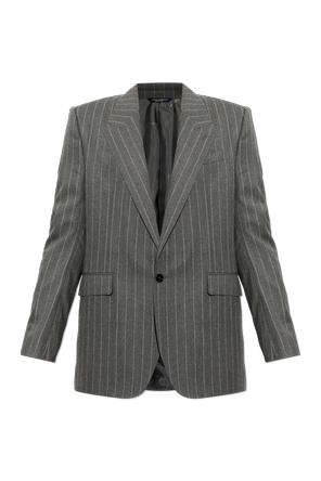 Wool Blazer with Single Vent