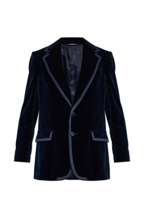 Velvet blazer with open lapels