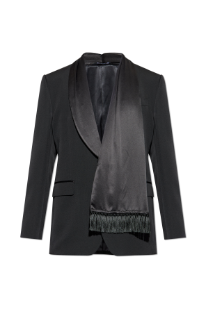 Blazer with satin shawl