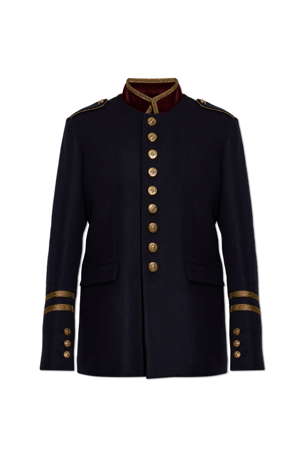 Dolce & Gabbana Wool Jacket with Epaulettes