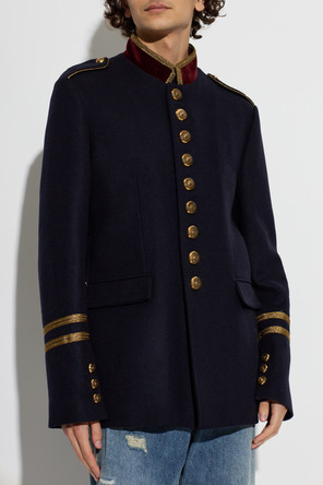 Dolce & Gabbana Wool Jacket with Epaulettes