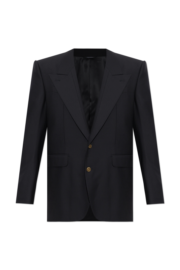Wool blazer with single vent od Dolce & Gabbana