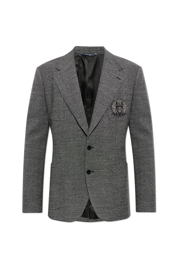 Wool blazer with appliqué od Dolce & Gabbana