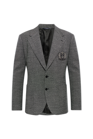 Wool blazer with appliqué