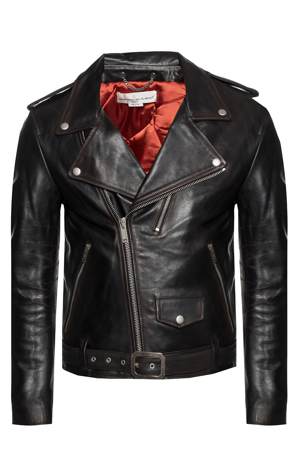 golden goose deluxe brand leather jacket