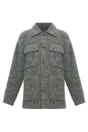 Wool jacket with collar
