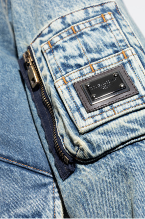 Dolce & Gabbana Chaqueta vaquera con efecto vintage