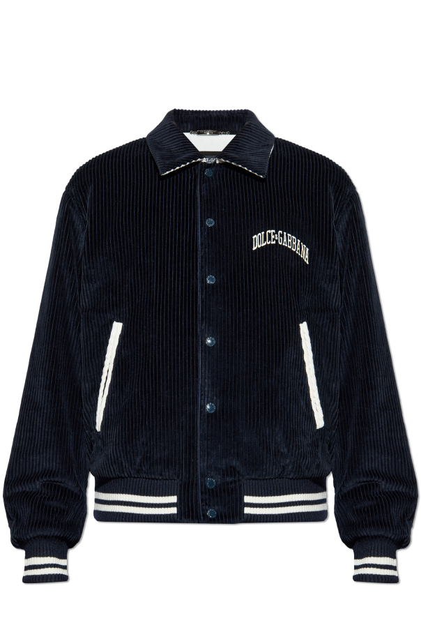 Corduroy jacket with embroidered logo od Dolce & Gabbana