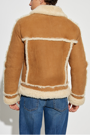 Dolce & Gabbana Lammfellmantel mit Taschen